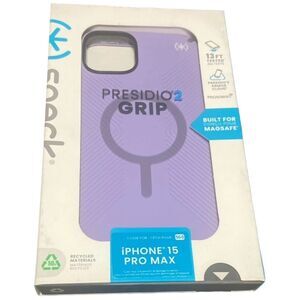 Speck Presidio2 Grip MagSafe Case iPhone 15 Pro Max 6.7" Purple NEW